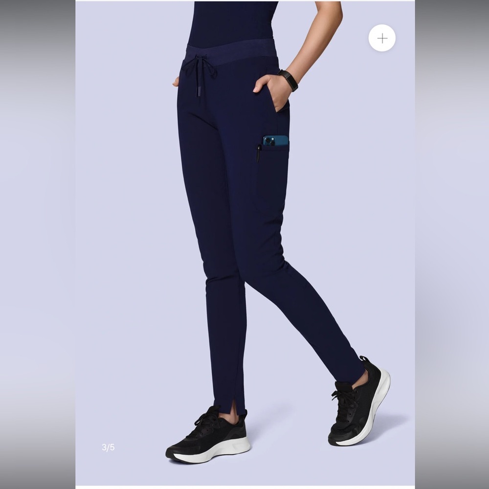 Mandala Scrubs 6 Pocket Slim Pants Navy